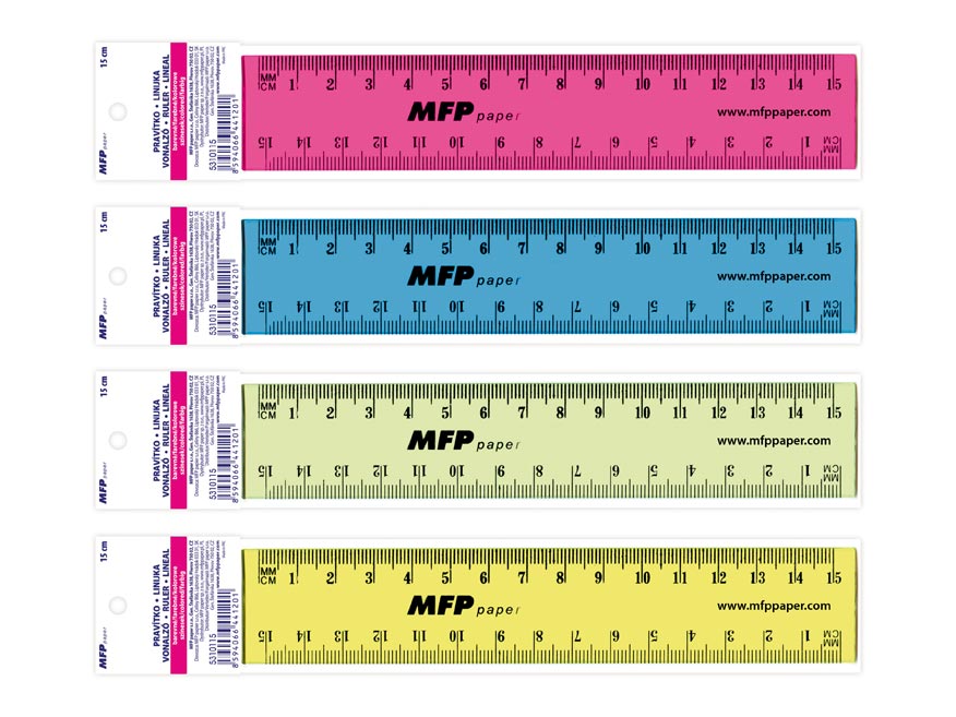 MFP Pravítko COLOURS 15 cm