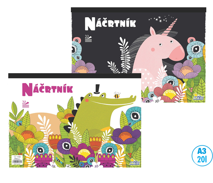 NOTES Náčrtník N32 • 20 listový • A3